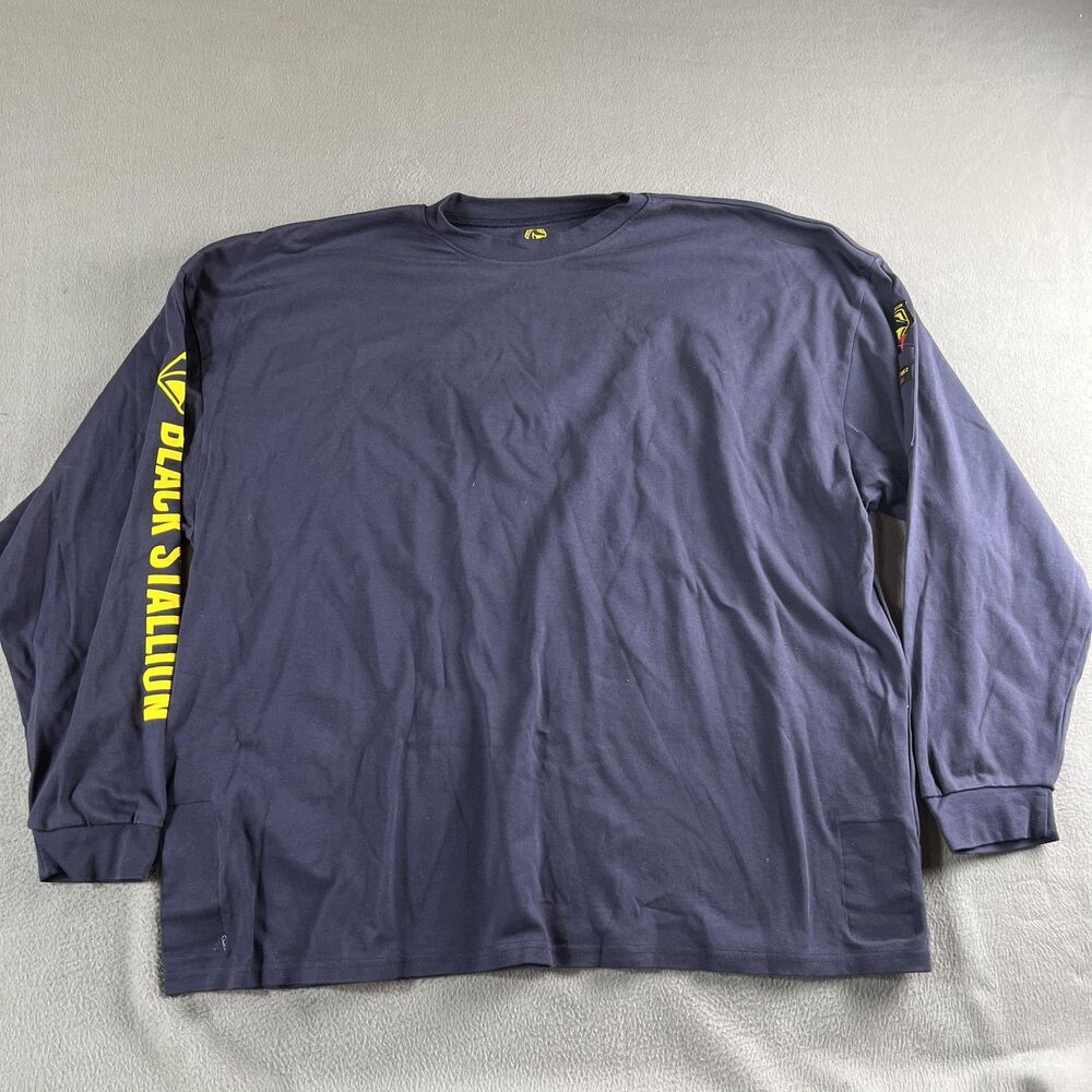 Black Stallion Shirt Mens 4XL Blue FR Flame Resistant Long Sleeve Workwear